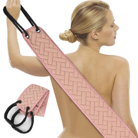 Eaxun back scrubber extended handle for reaching hard-to-reach areas.