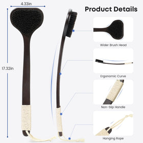 eaxun back scrubber 17-3-inch length reaches hard-to-reach areas