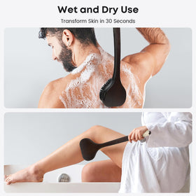 eaxun back scrubber supports wet use for versatile cleansing