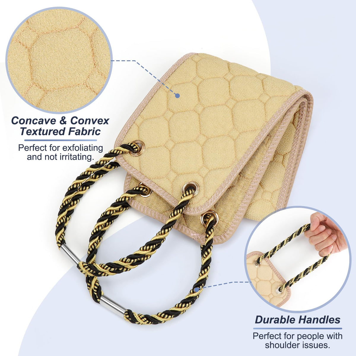 Eaxun ergonomic handles provide secure grip during scrubbing.
