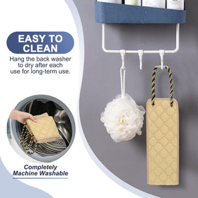 Eaxun machine-washable back scrubber stays fresh between uses.