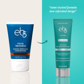 eb5 men's anti-aging cream application demonstrates quick absorption