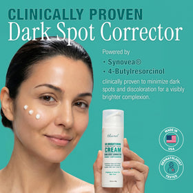 Ebanel cream texture close-up shows rich formula for skin brightening and smoothing.
