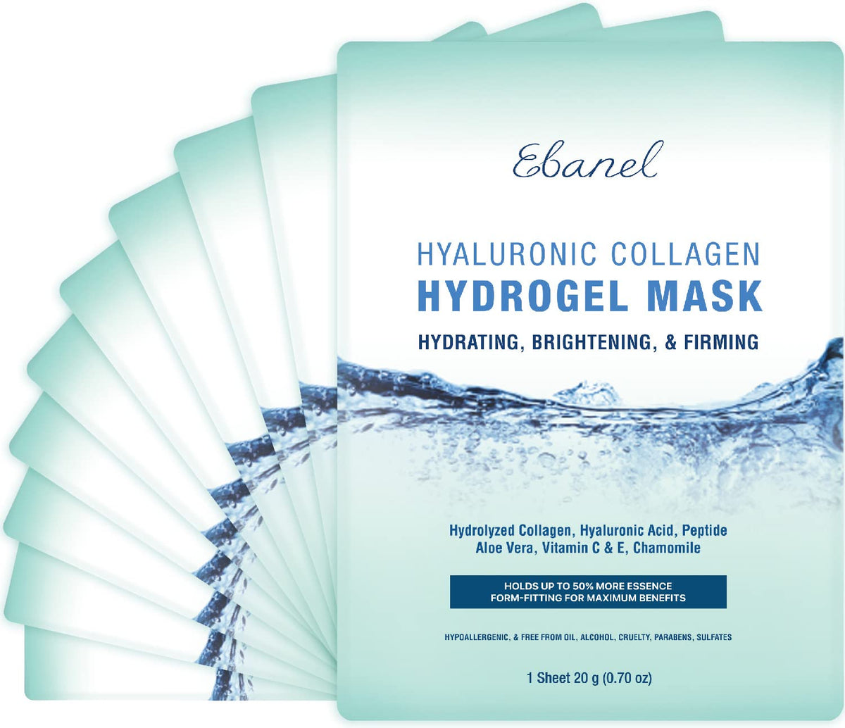 Ebanel hydrogel collagen mask enhances essence hydration for deep moisture