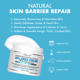 Ebanel Urea 40% foot-heel before-after demonstrates smoother skin with regular use.