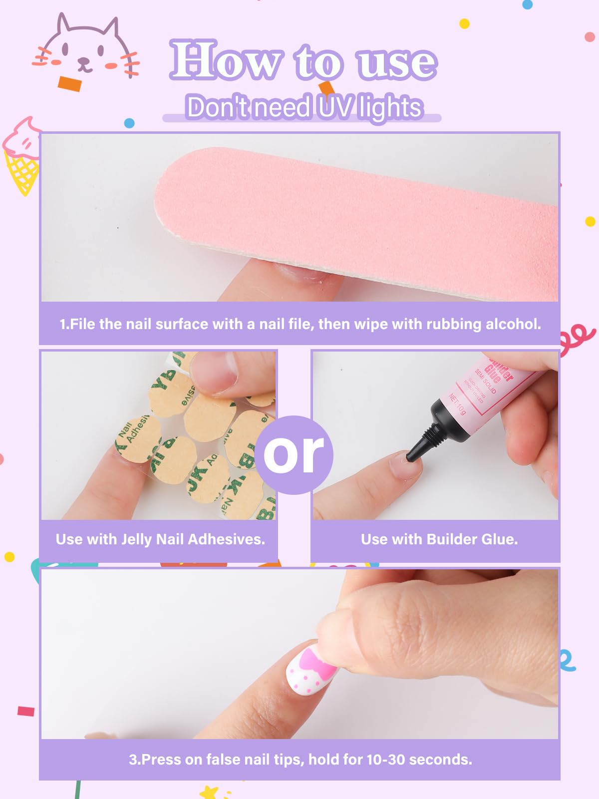 EBANKU 13-size set designed to fit a variety of nails for kids