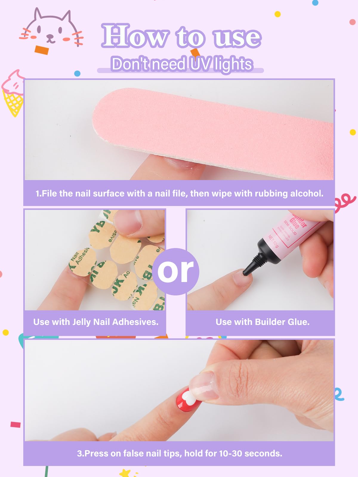 EBANKU nails designed for parties, school events, and holiday wear.