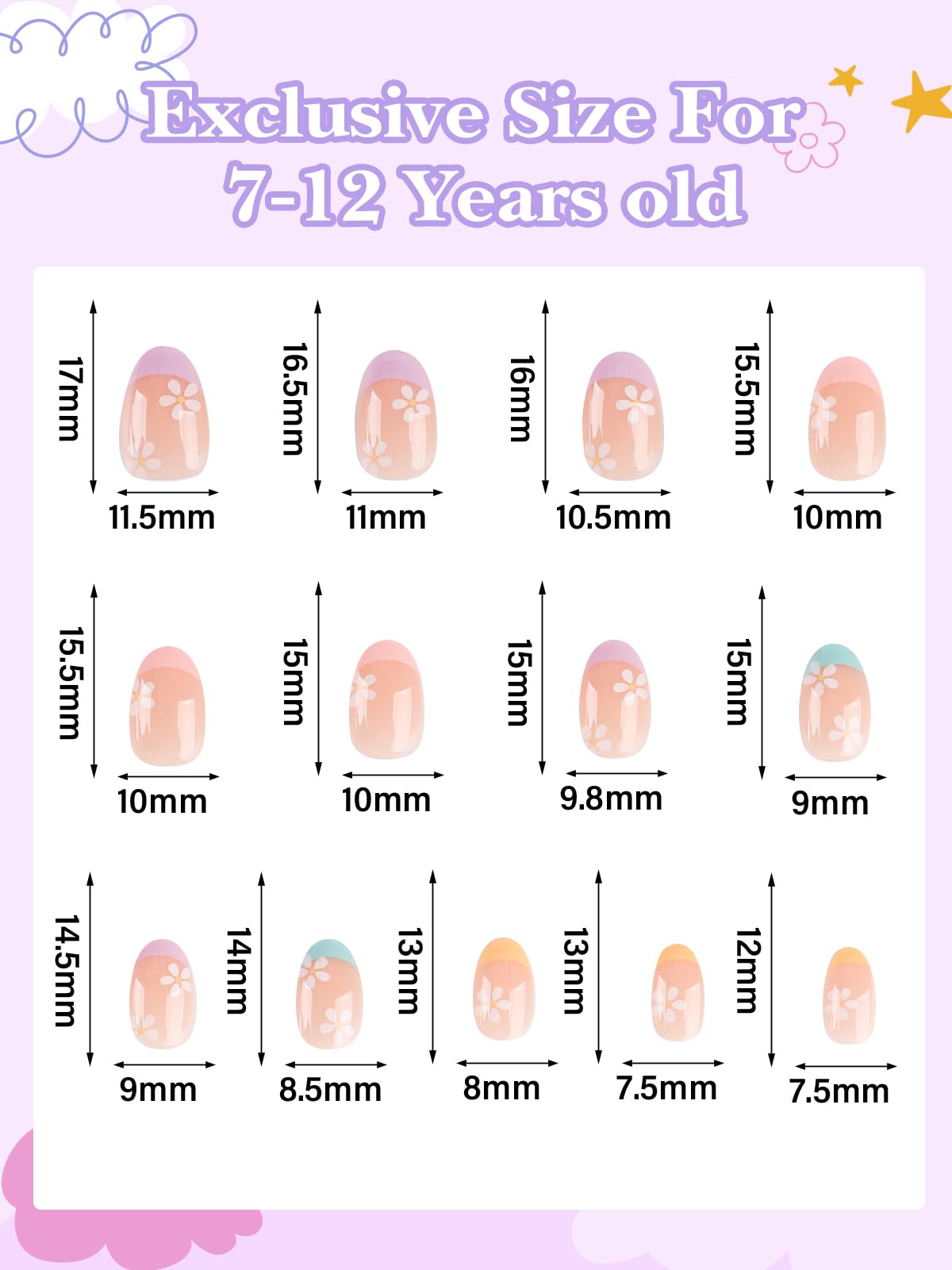 EBANKU star and flower patterns for playful nail designs