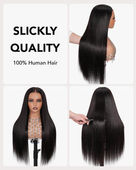 Ebarly 13x6 lace-front wig side view shows seamless scalp blend
