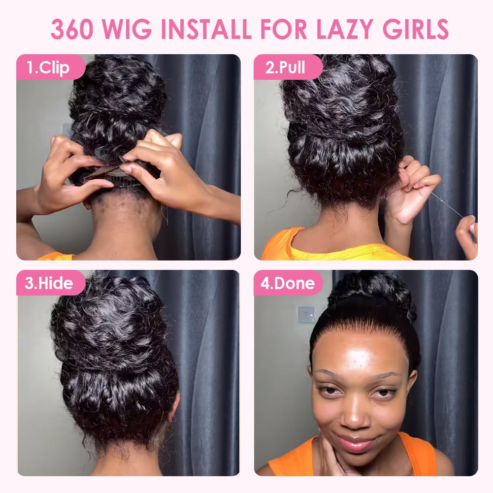 Ebarly Bleached Knot 360 Wig offers a seamless hairline with minimal knot visibility