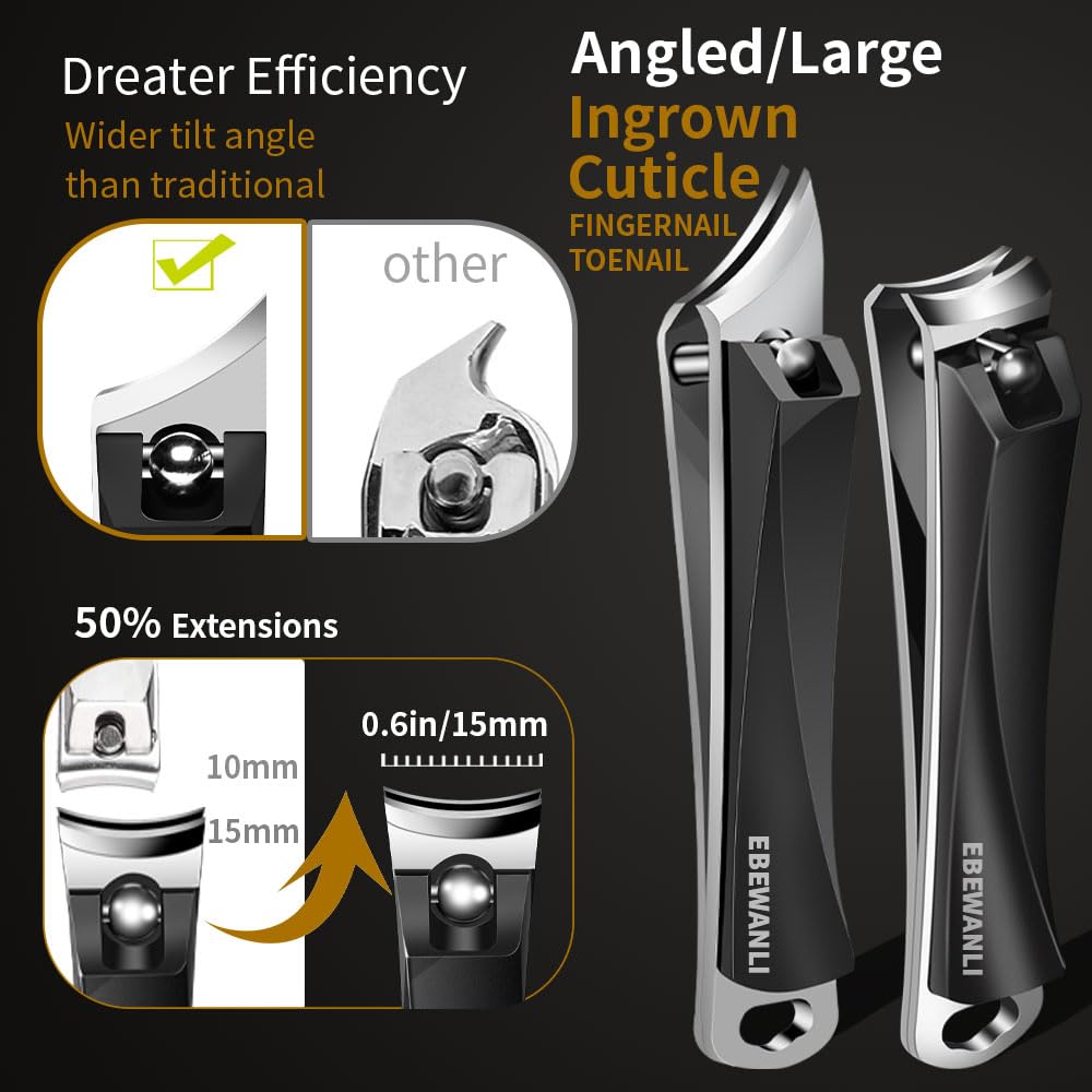 EBEWANLI curved blade clipper for smooth, accurate curved-nail trimming