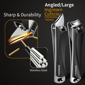 EBEWANLI nail clippers suitable for fingernails and toenails, universal use
