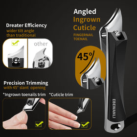 EBEWANLI ergonomic plastic handles provide secure grip for comfortable use.