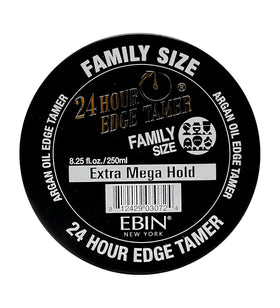 EBIN NEW YORK 24 Hour Edge Tamer jar close-up showing clear formula for smooth edges.