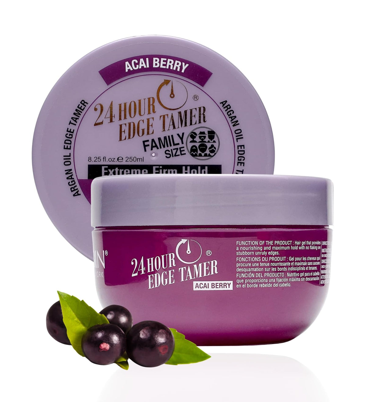 EBIN NEW YORK 24Hour edge tamer acai berry bottle for smooth, lasting edges