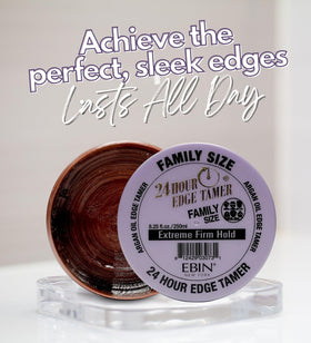 EBIN NEW YORK Edge Tamer packaging on display for easy at-a-glance shopping.