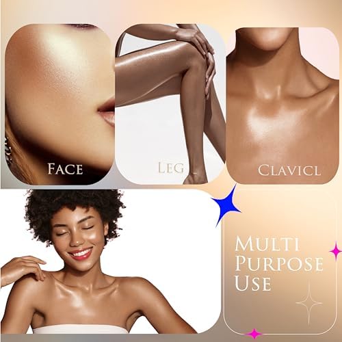 EBIN NEW YORK Egyptian Diamond Glitter Mist Platinum on body for luminous glow.