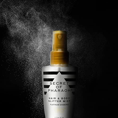 EBIN NEW YORK Egyptian Diamond Glitter Mist Platinum bottle for on-the-go shine.