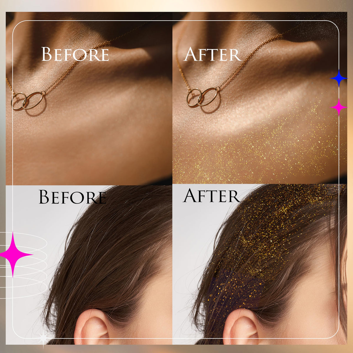 EBIN NEW YORK Egyptian Diamond Glitter Mist Platinum dries quickly for comfortable wear.