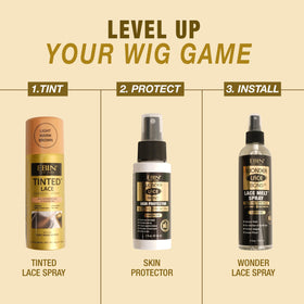 EBIN NEW YORK lace application on wig detail for flawless blend