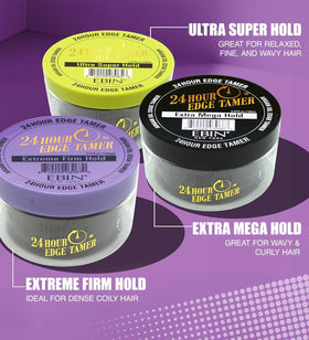 Travel-friendly compact EBIN NEW YORK edge tamer fits vanity or gym bag.