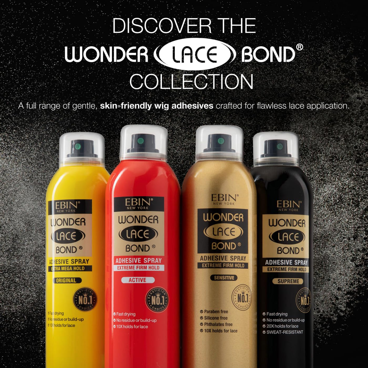 EBIN NEW YORK Wonder Lace Bond offers all-day hold suitable for daily wig installs.
