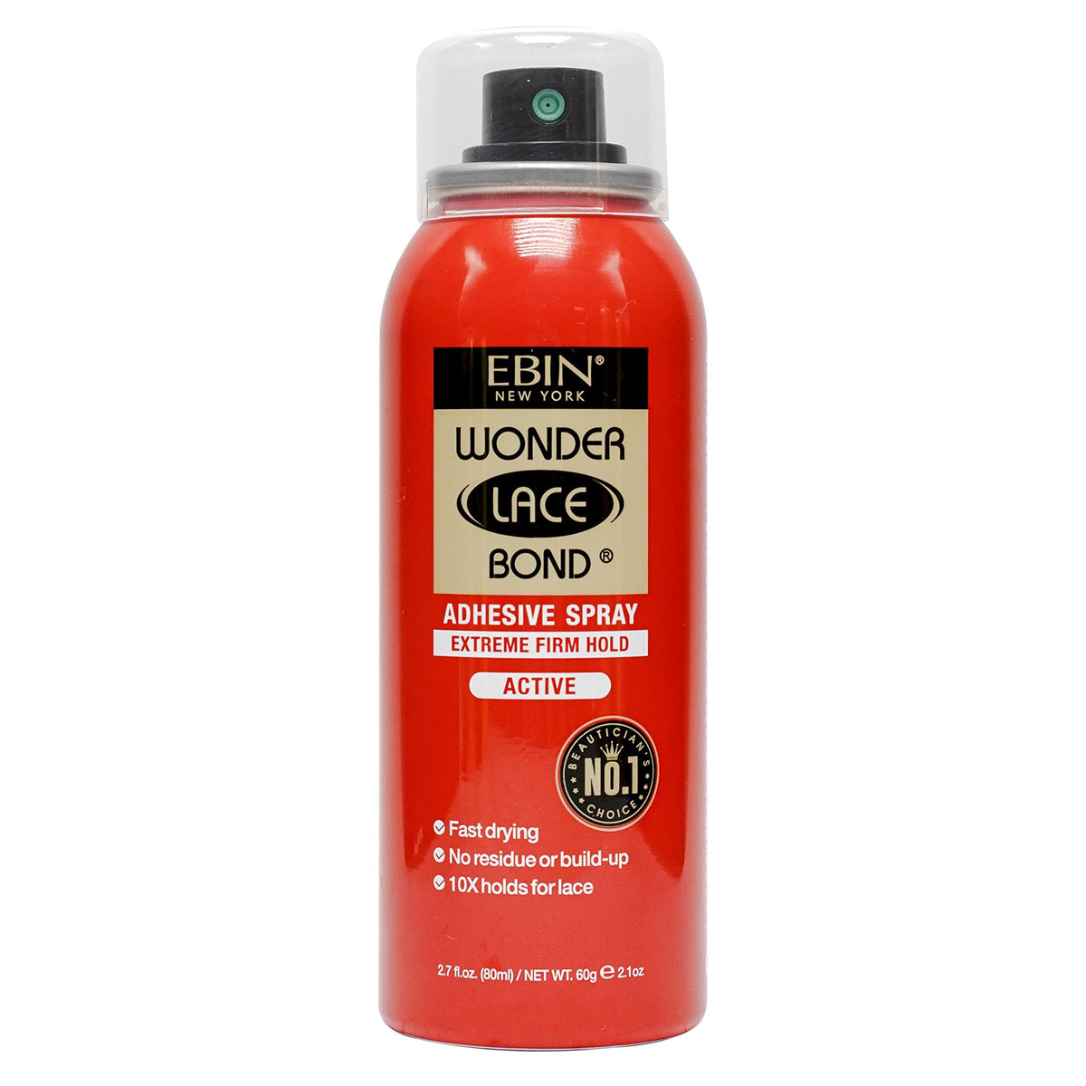 EBIN NEW YORK Wonder Lace Bond spray bottle provides secure all-day hold with quick-dry formula.
