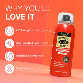 EBIN NEW YORK Wonder Lace Bond nozzle guides precise application for natural lace wig adhesion.