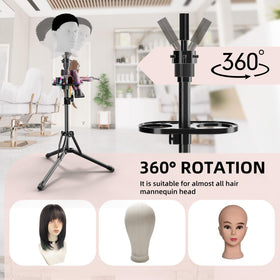 EBLIKI wig head stand assembly makes setup quick and simple.