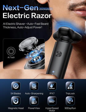 eboboin Electric Razor IPX7 waterproof for wet or dry shaving