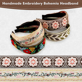 EBOOT headband knotted style showcases ethnic embroidery for a stylish accessory.
