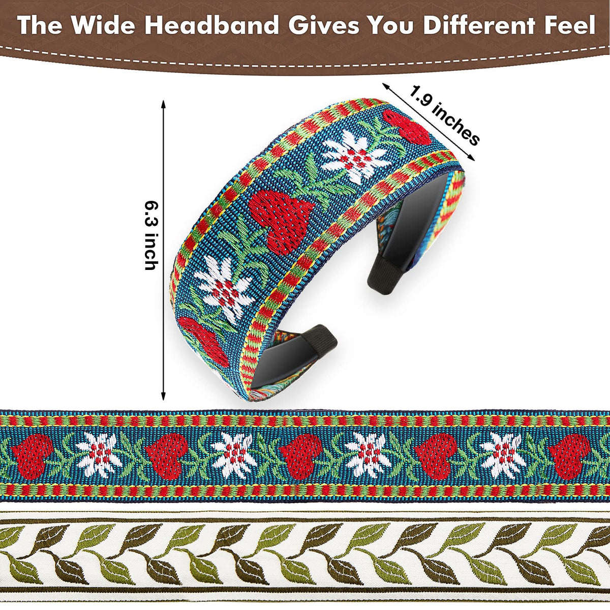 EBOOT wide headband with knot design stays secure during daily wear.