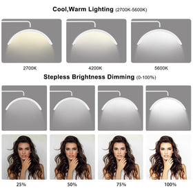 ebrlaxin Half Moon Light cool brightness mode, ideal for precise eyelash application