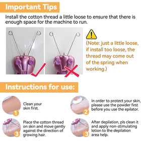 EC VISION cotton-thread remover pink detail highlights skin-friendly threading.