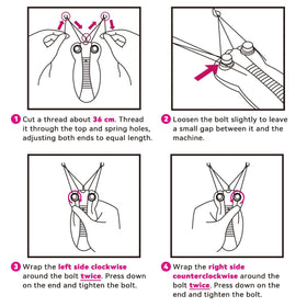 EC VISION facial hair remover pink close-up threading system for gentle plucking.