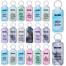 Ecation lipstick holder bulk in marble colors — close-up shows durable elastic fabric for on-the-go use