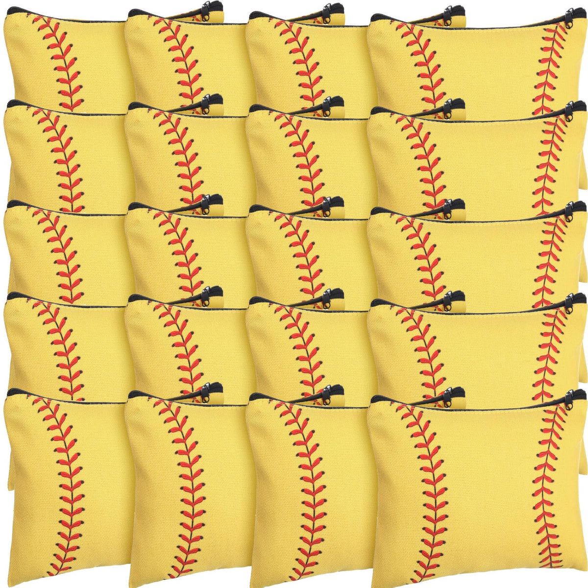 Eccliy 20-piece softball makeup bags perfect for team gifts and daily use.