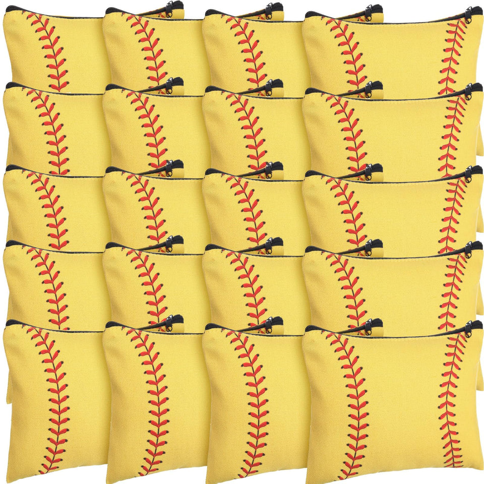 Eccliy 20-piece softball makeup bags perfect for team gifts and daily use.