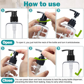 Eccliy black pump bottle 8oz with reliable dispensing for shampoo or lotion