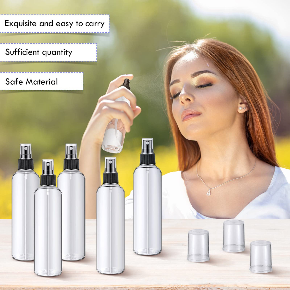 Eccliy leak-proof pump cap secures contents during transport