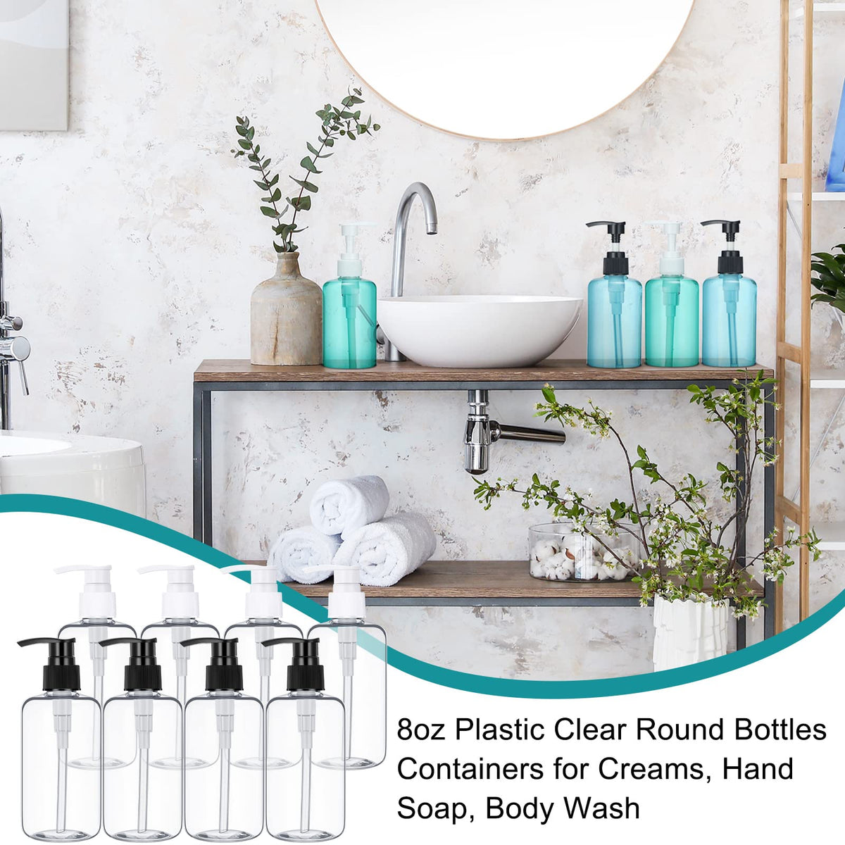 Eccliy reusable plastic pump bottle emphasizes durability and easy cleaning
