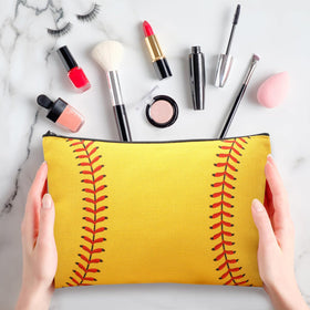 Eccliy travel-ready cosmetic pouches in 7x9 inch size.