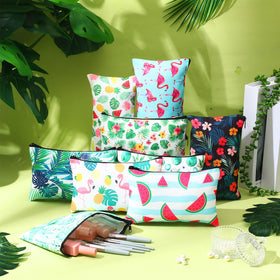 Eccliy summer pattern cosmetic bag ideal for on the go shopping and styling