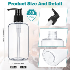 Eccliy white pump bottle 8oz ideal for bathroom or travel use