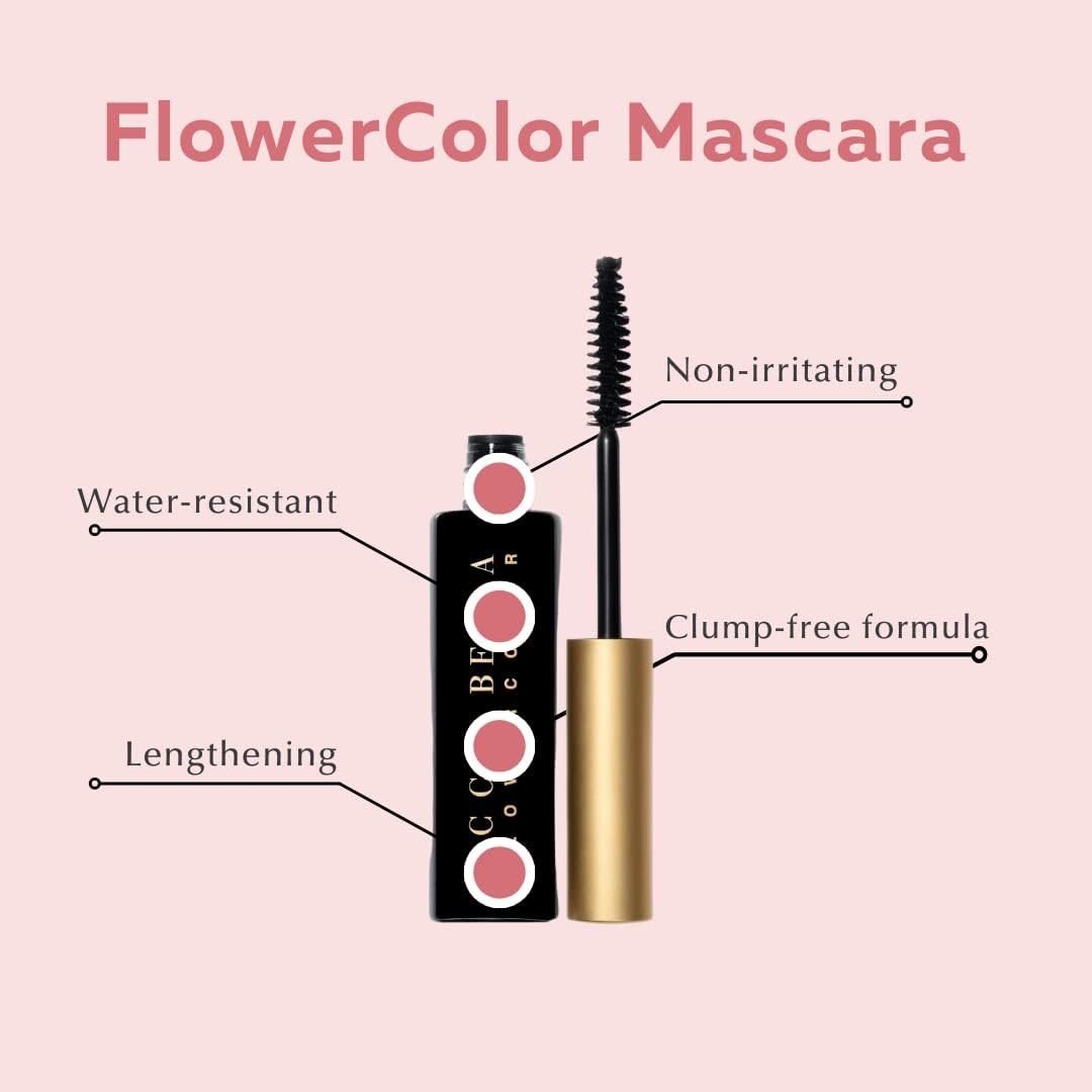 Ecco Bella FlowerColor mascara wand for lengthening lash extensions.