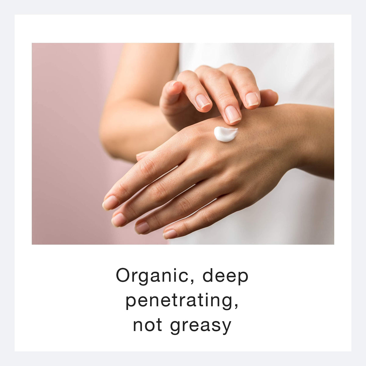 Creamy texture featuring shea butter and coconut oil.