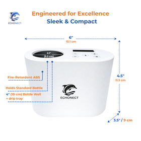Echonect Gel Warmer Lite uses flame-retardant ABS housing for safe daily use.