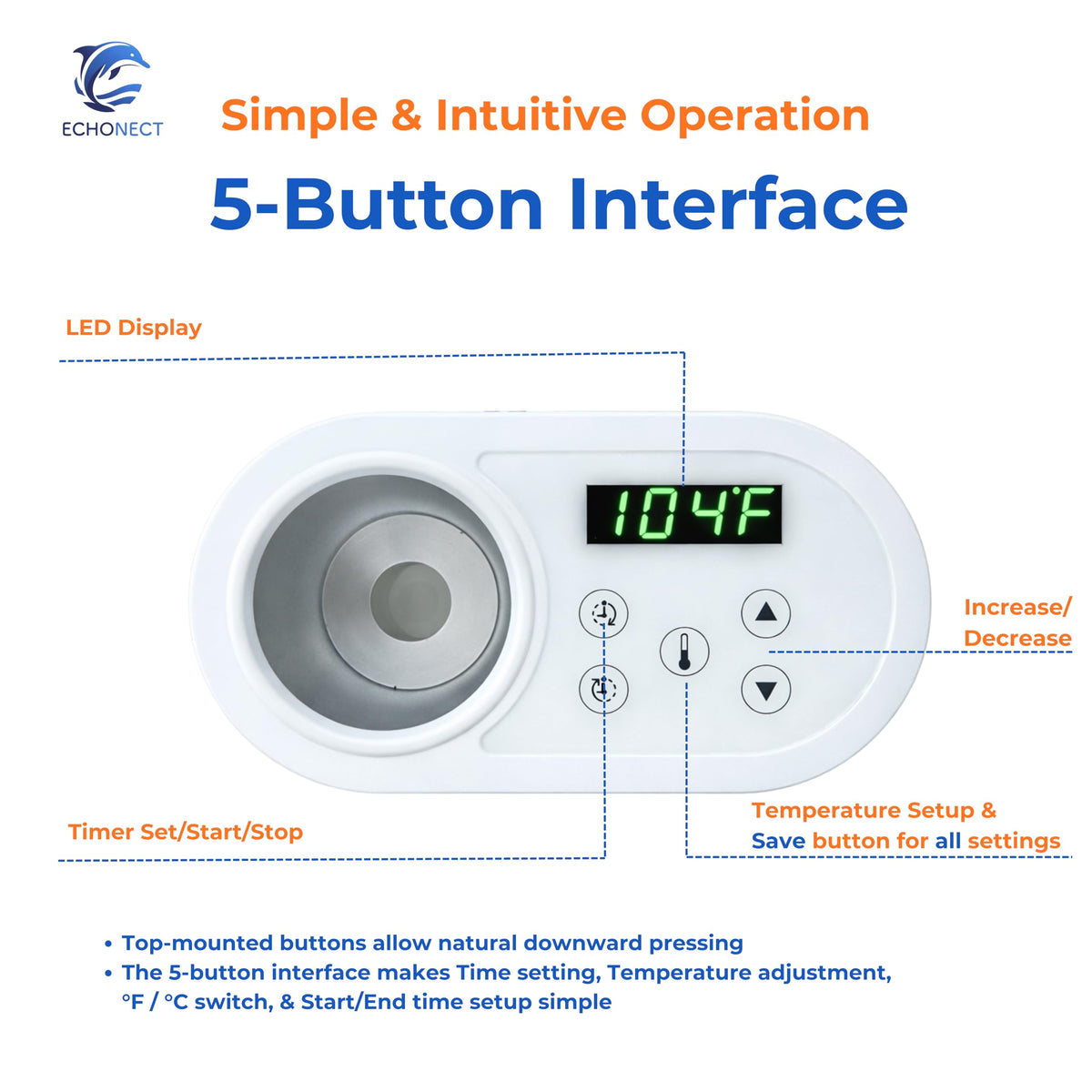 Echonect Gel Warmer Lite features insulated heating chamber for efficient energy use.