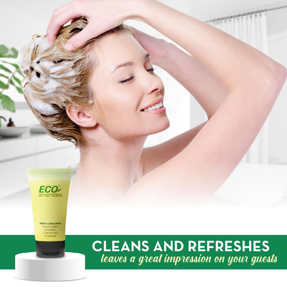 ECO amenities bulk 288-piece pack ready for restocking guest rooms and accommodations.