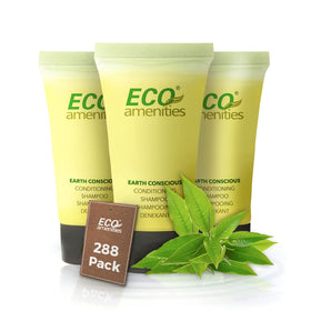 ECO amenities conditioner shampoo travel set bottle showcases convenient 2-in-1 formula.